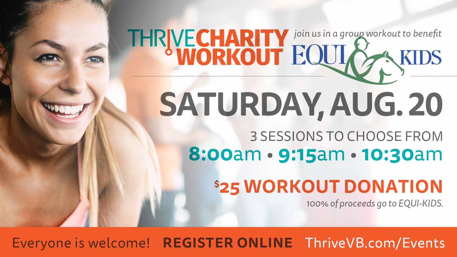Thrive Charity Workout to benefit EQUI-KIDS