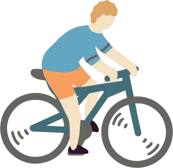 Thrive Illustration man on Bike 