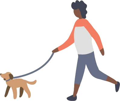 Thrive Illustration Walking Dog